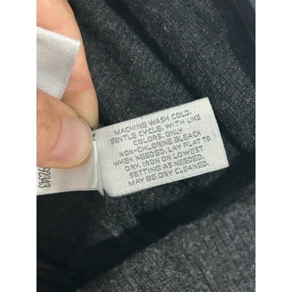 Zenergy by Chico's Cowl Neck Long Sleeve Pullover Top Charcoal Sz 1 Cozy Knit - Picture 8 of 11